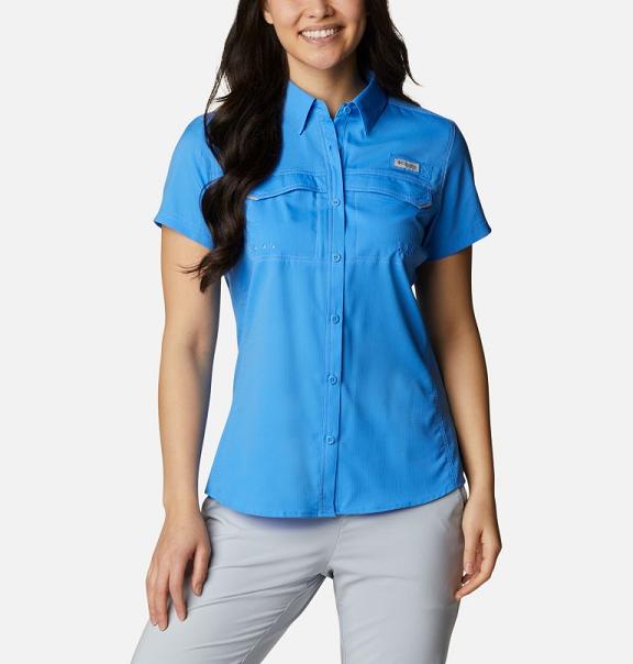 Columbia Womens Shirts UK - PFG Lo Drag Clothing Blue UK-579821
